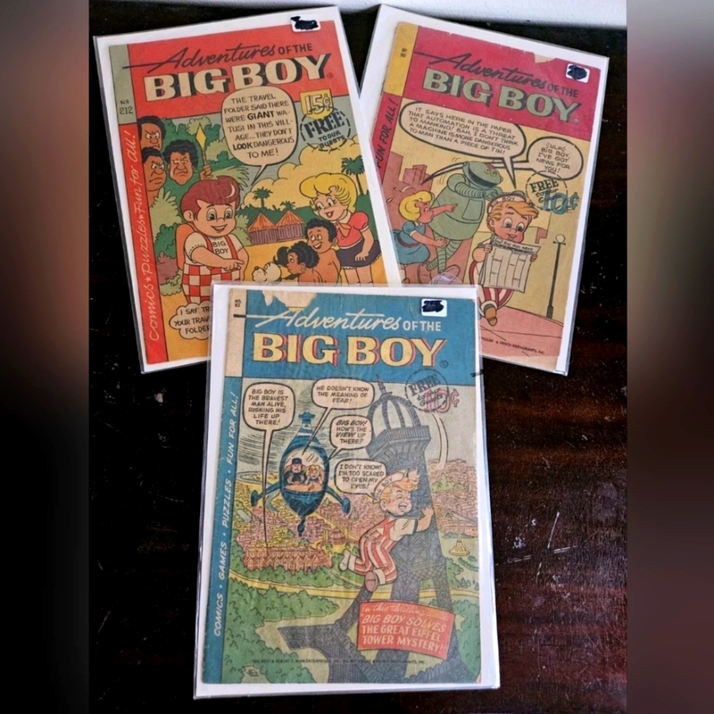 Vintage Adventures Of Big Boy Comic Books.  1963/1974. 3 Comics.